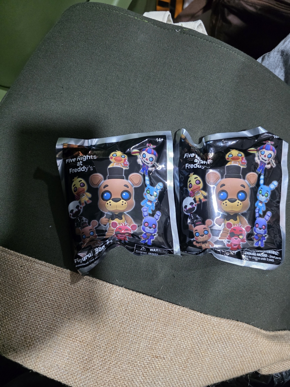 Five Nights At Freddy’s FNAF Series 1 Figural Bag Clip Keychains Lot Of 2 New!